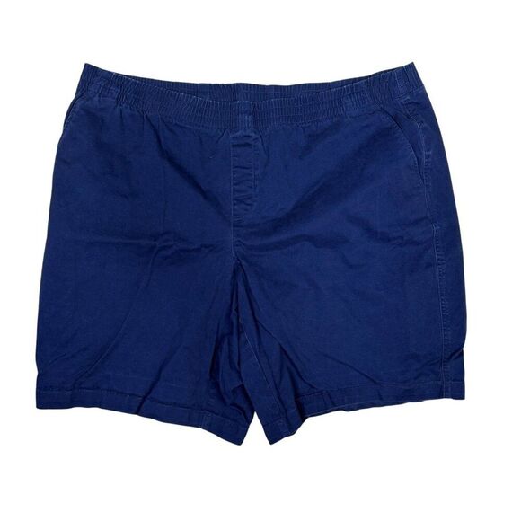 Lands' End Navy Blue Khaki Shorts Plus Size 22W - Picture 1 of 4